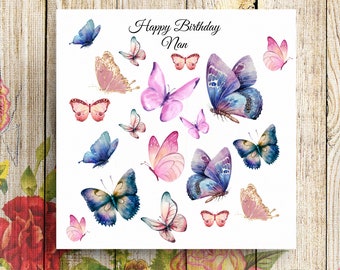 Personalised Nan Birthday Card, Nan Birthday Card, Birthday Card Nan, Mum Birthday Card, Daughter Birthday Card, Card for Her,