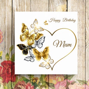 Cartão de aniversário personalizado da mãe, cartão de aniversário da mãe, cartão de aniversário da mãe, cartão de aniversário nan, cartão de aniversário da filha, cartão para ela,