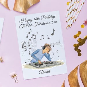Personalisierte Karte zum 16. Geburtstag, sechzehnten Geburtstag, Fabelhafter Sohn Karte, Fabelhafte Bruder Karte, Fabelhafter Enkel, Neffe, Karte für jedes Alter
