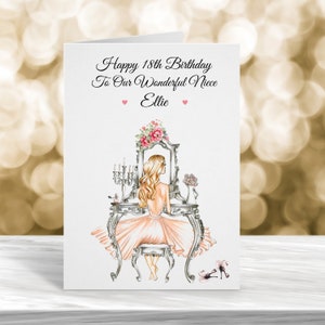 Anniversaire personnalisé 16e anniversaire, carte 18e anniversaire, carte 21e anniversaire, carte tout âge, carte soeur, carte fille, carte petite-fille