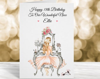 Personalised Birthday 16th Birthday, 18th Birthday Card, 21st Birthday Card, Any Age Card, Sister Card, Daughter Card, Granddaughter Card