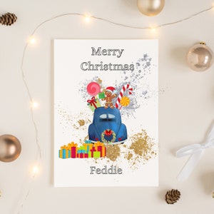 Tarjeta de Navidad personalizada, Tarjeta de Navidad de pan de jengibre, Tarjeta de Navidad para niños, Tarjeta de Navidad personalizada