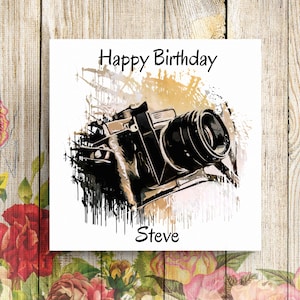 Cartão de aniversário personalizado, cartão para fotógrafo, cartão para ele, cartão para ela, cartão de aniversário de 18 anos, cartão de aniversário de 30 anos, cartão de aniversário de 40 anos
