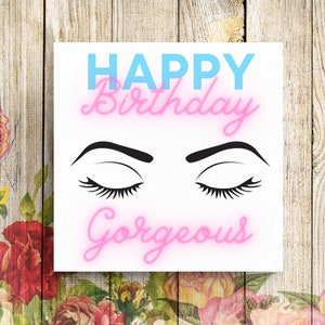 Magnifique joyeux anniversaire, Bonjour magnifique carte d'anniversaire, magnifique carte de joyeux anniversaire, carte pour elle