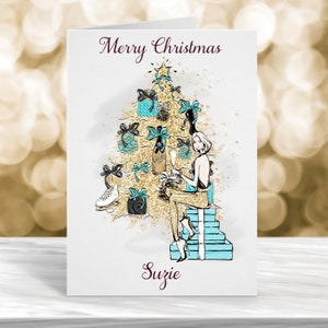 Biglietto di Natale personalizzato, Biglietto di Natale personalizzato, Biglietto di Natale per un'amica speciale, Biglietto di Natale per lei