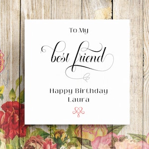 Carte d'anniversaire personnalisée meilleur ami, carte d'anniversaire meilleur ami, carte meilleur ami, carte d'anniversaire, carte personnalisée, carte pour meilleur ami