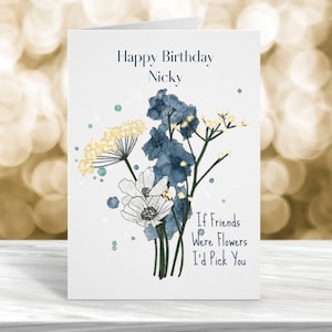 Carte d'anniversaire pour ami, carte d'anniversaire personnalisée, carte d'anniversaire pour un ami, carte d'anniversaire pour ami spécial, carte pour elle, carte personnalisée