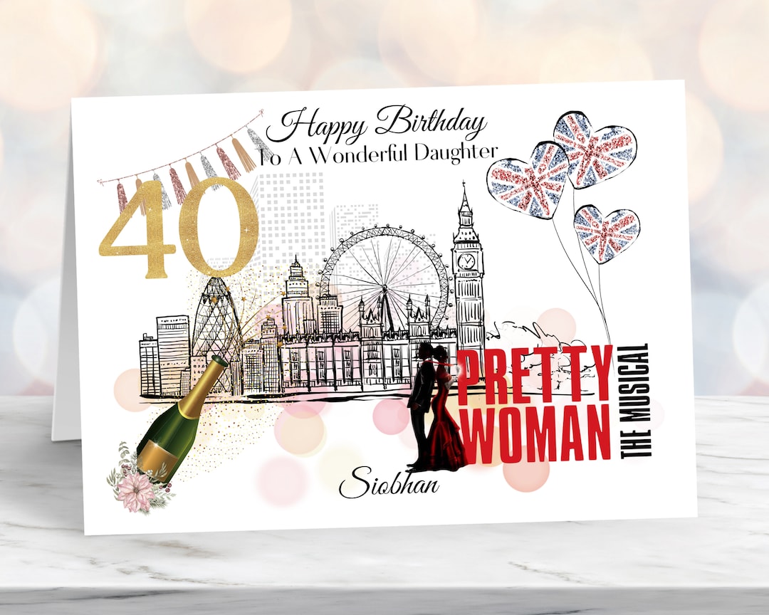 Personalised 40th Birthday Card, Daughter Birthday Card, Sister