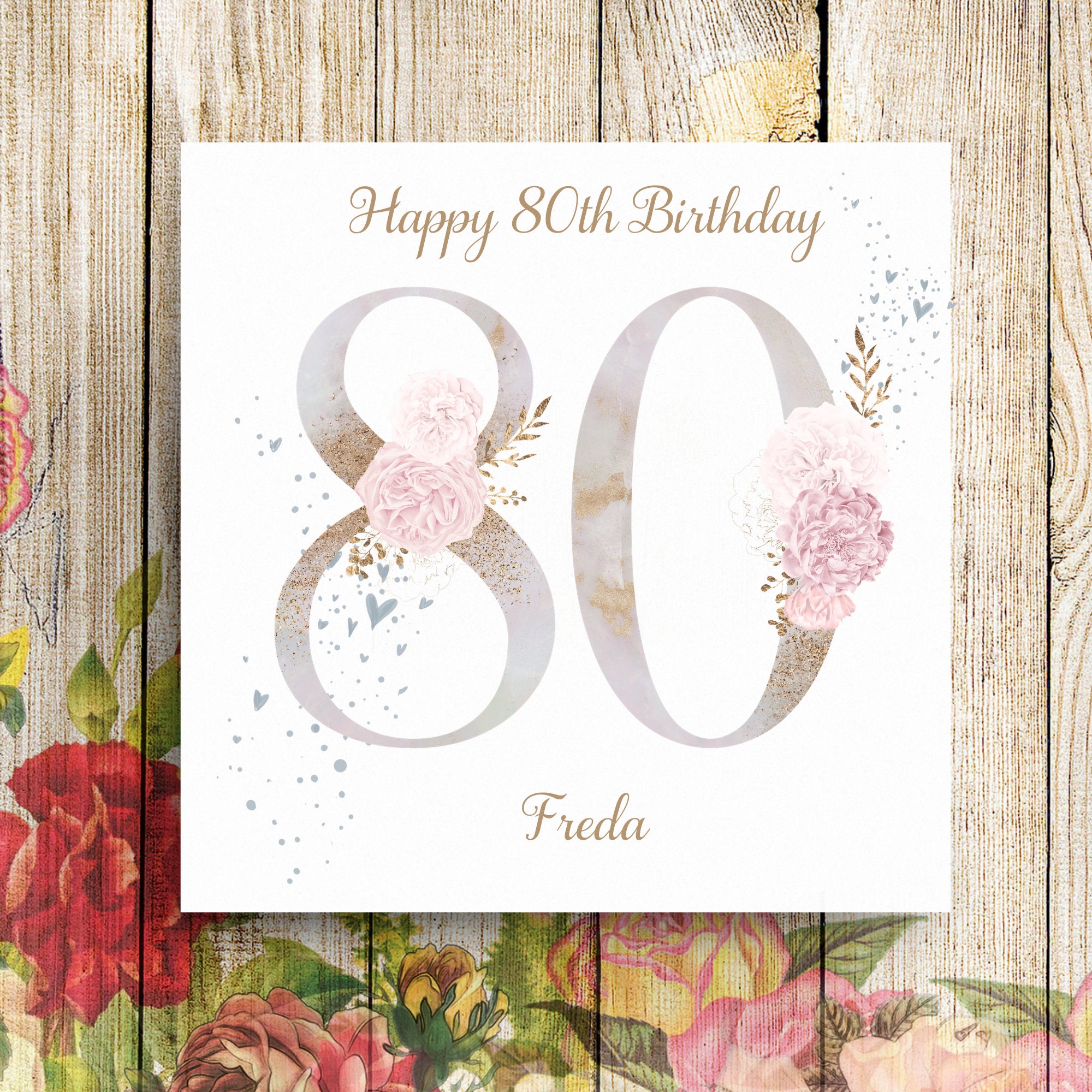 Personalised 80th Birthday Card 80th Birthday Card Daughter - Etsy UK