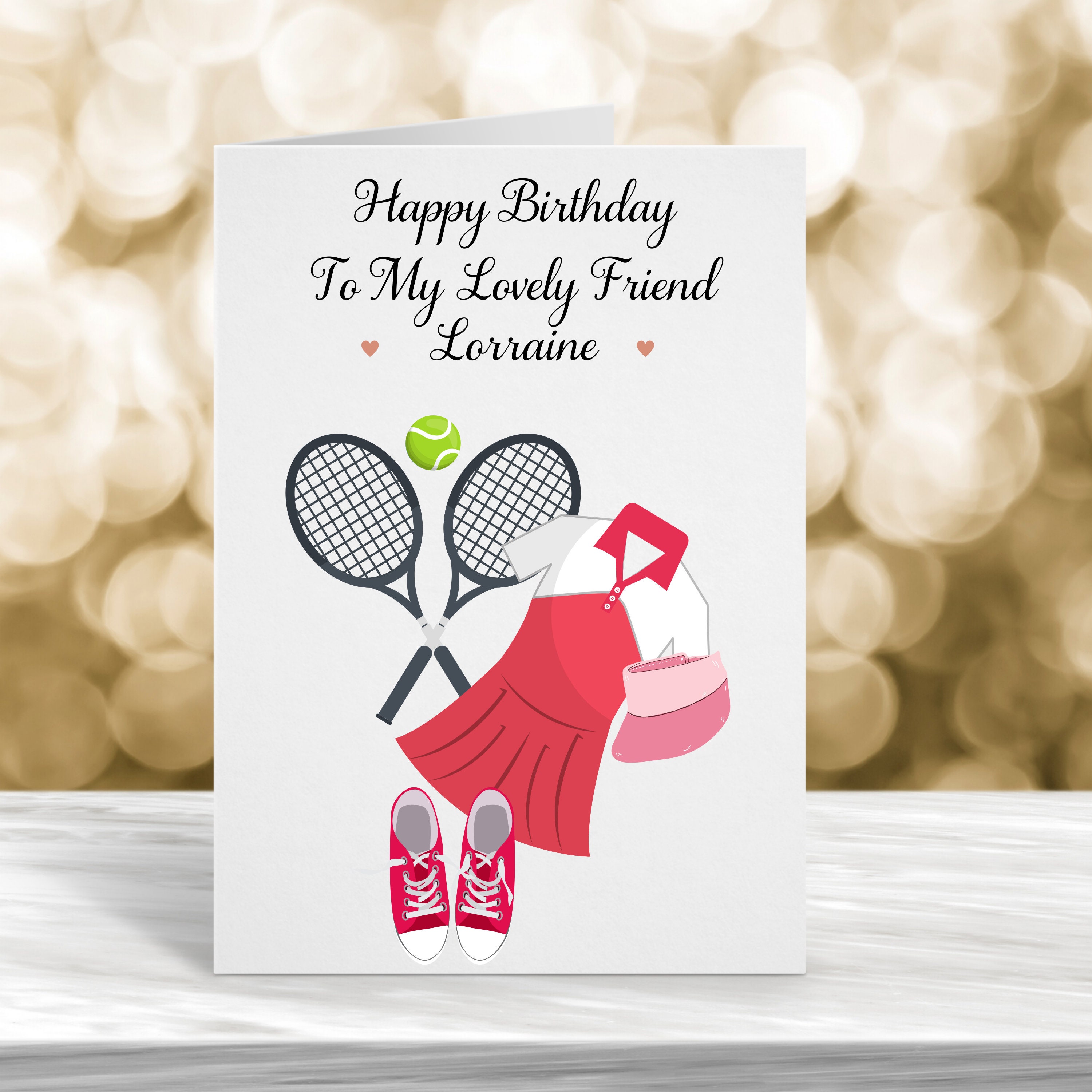 Tennis Birthday Card - Etsy Tennis Birthday Card - Etsy