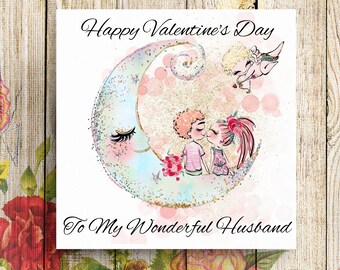 Husband Valentines Card, Valentines Card for Husband, Boyfriend Valentines Card, Valentine Card for Him, Happy Valentines Day Card