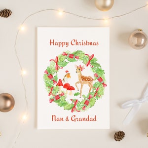Buon Natale nonna e nonno, cartolina di Natale nonna e nonno, cartolina di Natale nonna e nonno