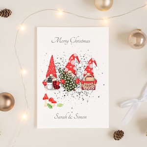 Personalisierte Weihnachtskarte, Wichtel-Weihnachtskarte, Wichtel-Karte, Weihnachtskarte für Freunde, Weihnachtskarte, personalisierte Weihnachtskarte