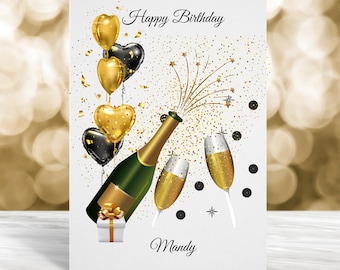 Personalised Birthday Card, 18th Birthday Card, 21st Birthday Card, 30th Birthday Card, 40th Birthday Card,  Card For Her, Card For Him