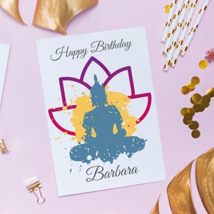 Personalised Yoga Card, Yoga Card, Personalised Birthday Card, Personalised Card, Yoga Lover Card, Card for Yoga Lover