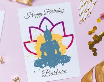 Personalised Yoga Card, Yoga Card, Personalised Birthday Card, Personalised Card, Yoga Lover Card, Card for Yoga Lover