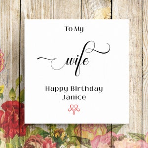 Carte d'anniversaire de femme, carte d'anniversaire de femme personnalisée, carte d'anniversaire de femme, carte d'anniversaire, carte d'anniversaire personnalisée, carte pour elle
