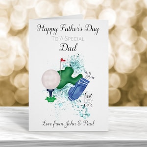Personalisierte Vatertagskarte, alles Gute zum Vatertag, Nr. 1 Papa Karte, Nummer Eins Papa, Papa Karte, Golf Papa, Papa / Papa / Pop / Papa