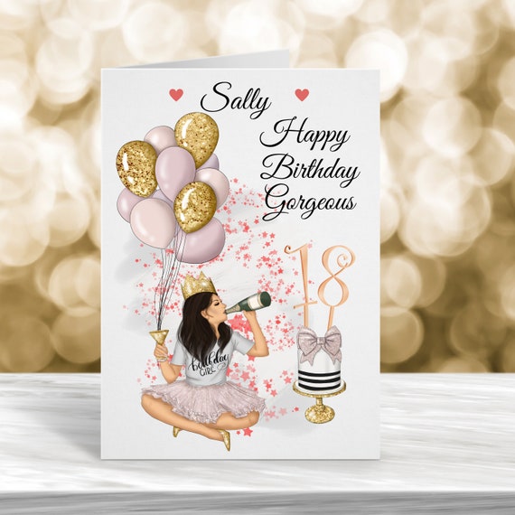 Happy Birthday Gorgeous Girl Card Happy Birthday Gorgeous Girl Card