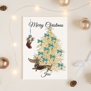 Personalisierte Weihnachtskarte, süße personalisierte Weihnachtskarte, Weihnachtskarte für besondere Freunde, Weihnachtskarte für Sie, Hundeliebhaberkarte