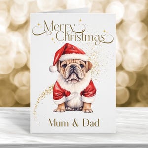 Mama und Papa Weihnachtskarte, personalisierte Weihnachtskarte, Besonderer Freund Weihnachtskarte, Hundeliebhaber Weihnachtskarte, Hundeweihnachtskarte,