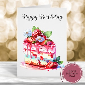 Printable Birthday Card, Digital Birthday Card, Print At Home Birthday Card, DIY Birthday Card, DIGITAL DOWNLOAD