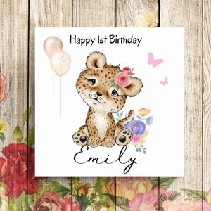 Cartão de primeiro aniversário personalizado, cartão de primeiro aniversário, cartão de primeiro aniversário, cartão de segundo aniversário, cartão de terceiro aniversário