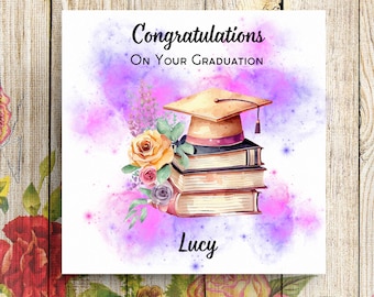 Personalised Graduation Card, Graduation Card, Congratulations Card, Personalized Graduation Card, Card For Her, Congrats Card