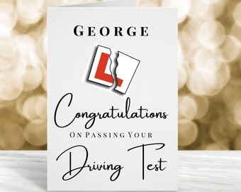 Personalised Congratulations on Passing your Driving Test Card, Driving Test Card, You Did It Card, Well Done Card, New Driver Card