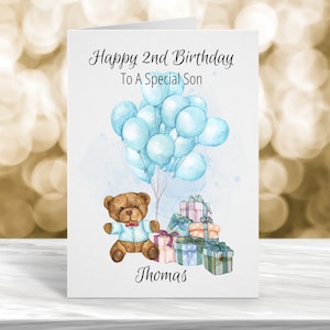 Carte de 2e anniversaire personnalisée, carte d'anniversaire personnalisée, carte de 1er anniversaire, carte de 3e anniversaire, carte de 4e anniversaire, carte de 5e anniversaire
