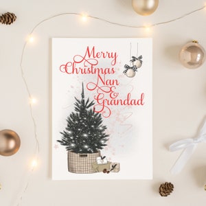 Feliz Natal Nan e Vovô, Cartão de Natal Nan e Vovô, Cartão de Natal Nan e Vovô