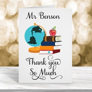 Carte de professeur, carte de remerciement de professeur, carte de remerciement de professeur, carte de sortie de l'école, carte de professeur personnalisée