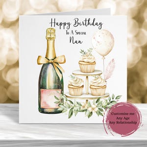 Carte d'anniversaire Nan, 70e anniversaire, carte d'anniversaire de maman, carte de 60e anniversaire, carte pour elle, carte d'anniversaire doux