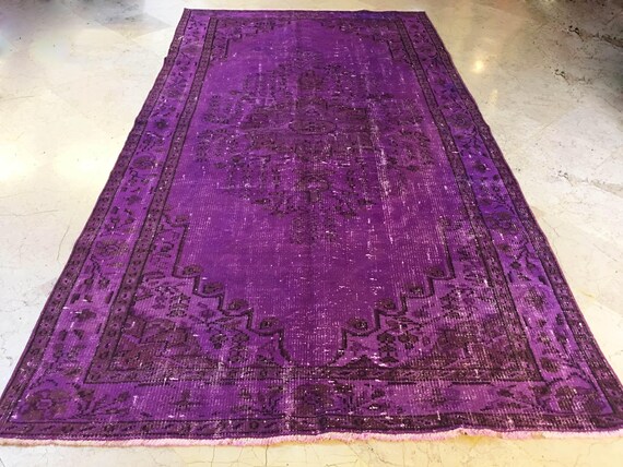 Purple Overdye Rug Hallway Rug Purple Rug Buy Rug Online Kitchen Rug Throw Rug Bedroom Rug Kidsroom Decor Affordable Rugs Tk27022