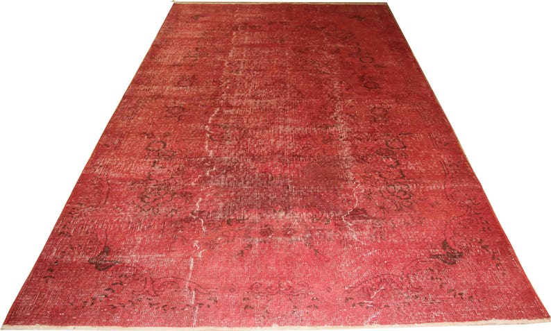Turkish Rugs Overdyed Rug Salmon Oushak Red Throw Accent Area Tk27018 - Overdyed Persian Rugs Australia Turkish Rugs Overdyed Rug Salmon Oushak Red Throw Accent Area Tk27018 - Overdyed Persian Rugs Australia