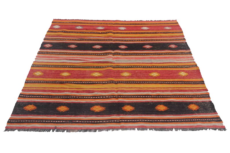 Kilim Rug Tribal 4x5 Throw Rugs Kitchen Accent Floor Area Alfombra Decorative Flatwoven Tapis