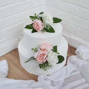 Wedding flower cake topper Pink cake topper Wedding peony cake topper Wedding decor Cake decor Cake topper flowers