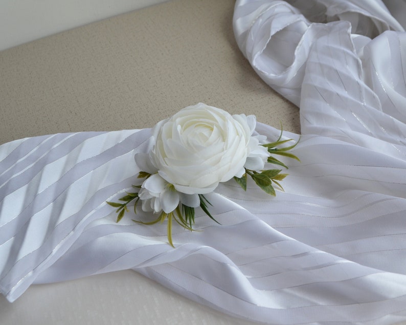 White Flower comb Peony Bridesmaid Hair comb flowers Wedding Floral comb Girl Hair clip Flower accessories Bridal Hairpiece Peony