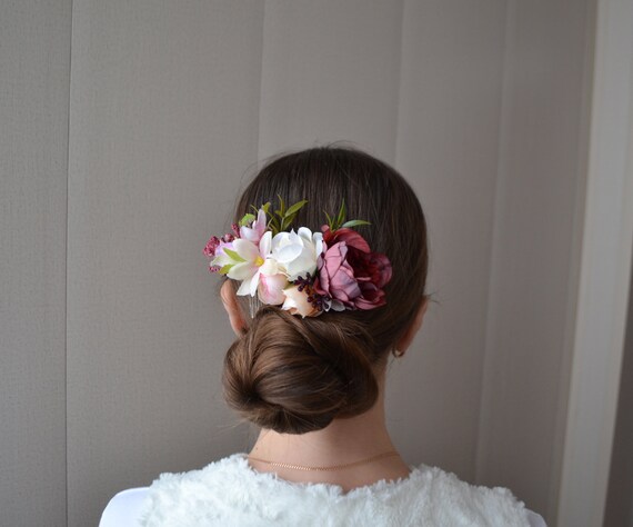 Maroon Peony Wedding Hair Comb Peony Hairpiece Ivory Bridal Etsy Maroon Peony Wedding Hair Comb Peony Hairpiece Ivory Bridal Etsy
