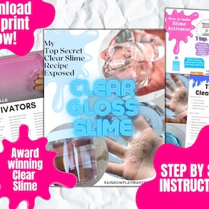 TOP SECRET SLIME Recipe- Ebook by RainbowPlayMaker - Clear Slime Tutorial
