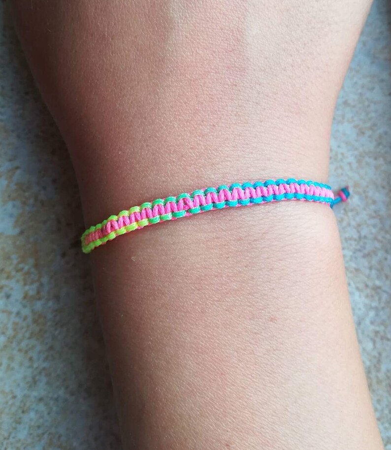 Summer Anklet Adjustable Bracelet Party Bracelet Amulet Kids Bracelet Meditation Bracelet Rainbow String Cord Bracelet Women Jewelry