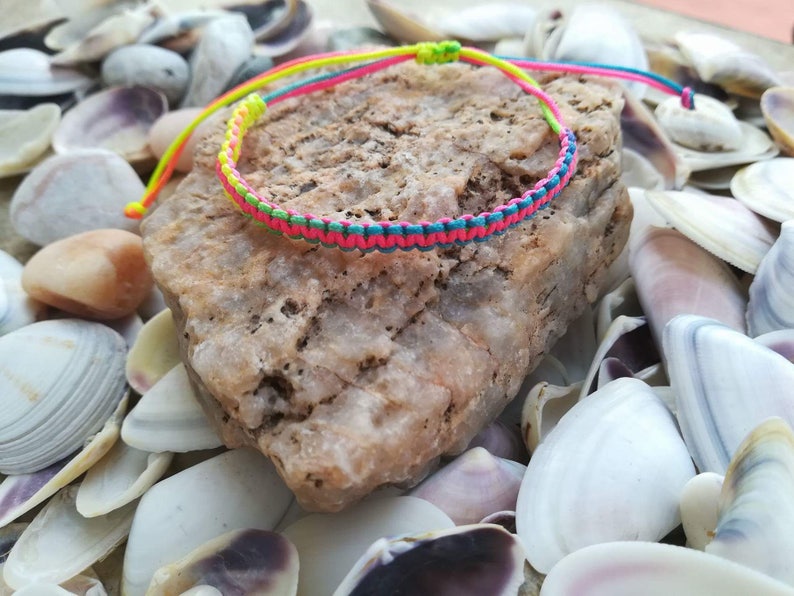 Summer Anklet Adjustable Bracelet Party Bracelet Amulet Kids Bracelet Meditation Bracelet Rainbow String Cord Bracelet Women Jewelry