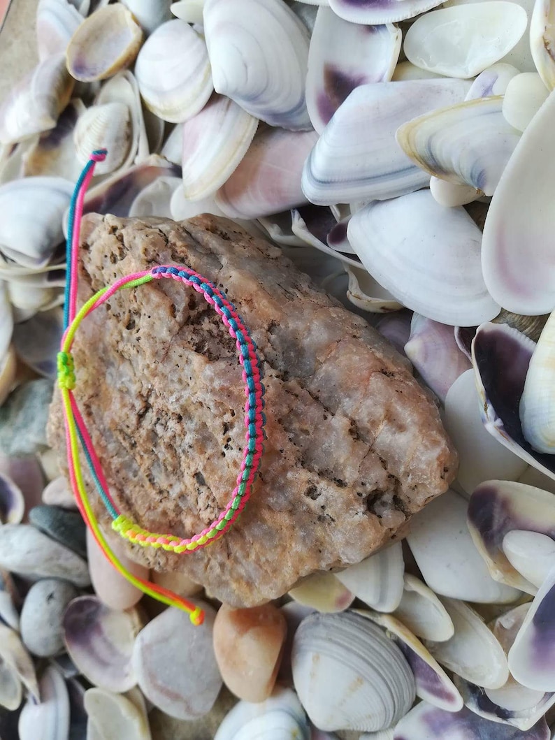 Summer Anklet Adjustable Bracelet Party Bracelet Amulet Kids Bracelet Meditation Bracelet Rainbow String Cord Bracelet Women Jewelry