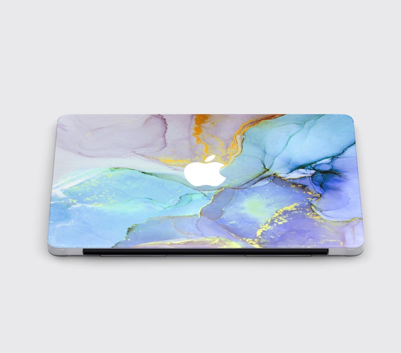 Colorful Abstract MacBook Pro 15 Touch Bar 2018 Case Acrulic Paint Air 11 13 Inch Hard Cover Blue Marble MacBook Pro Retina 13 2018 Case