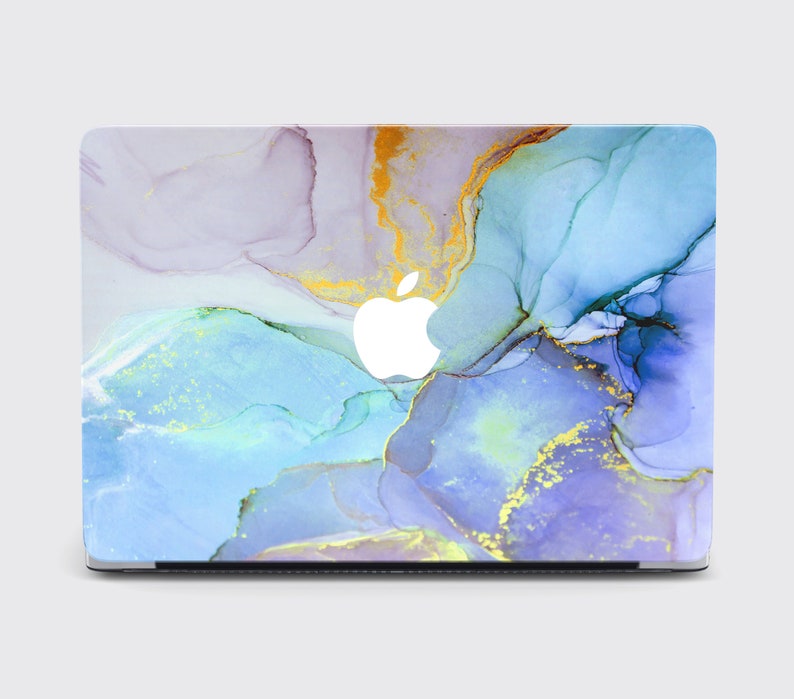 Colorful Abstract MacBook Pro 15 Touch Bar 2018 Case Acrulic Paint Air 11 13 Inch Hard Cover Blue Marble MacBook Pro Retina 13 2018 Case