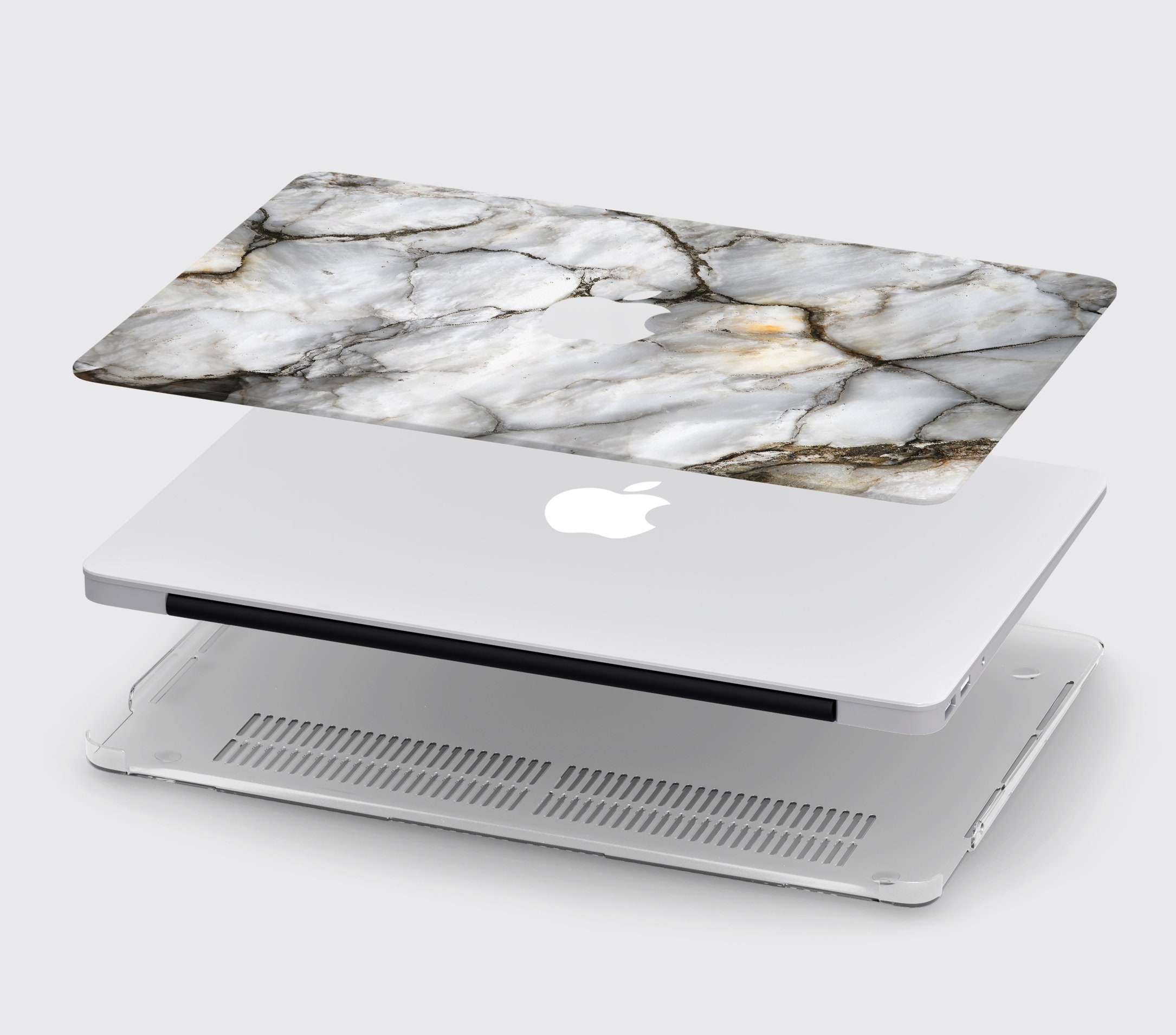 White MacBook Air 11 Case Cracked Marble Air 13 Macbook 13 Pro Etsy