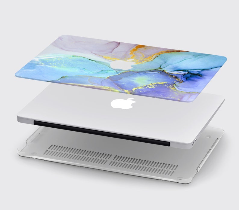 Colorful Abstract MacBook Pro 15 Touch Bar 2018 Case Acrulic Paint Air 11 13 Inch Hard Cover Blue Marble MacBook Pro Retina 13 2018 Case
