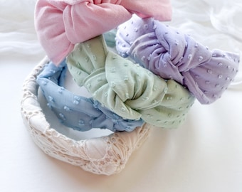 Ready to Ship Spring Womens Knotted Textured Headbands