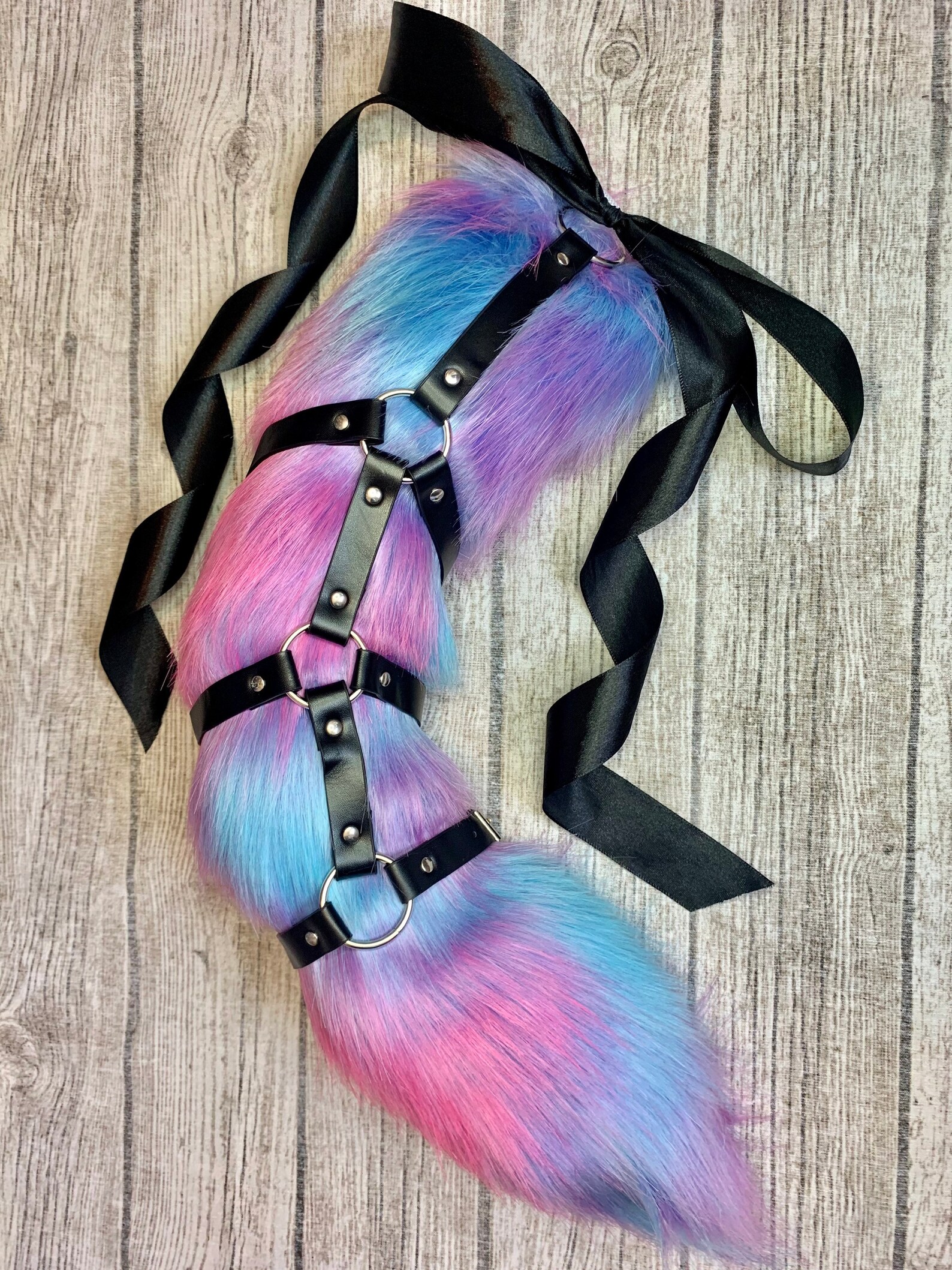 Galaxy Bondage Harness Kitten Tail BDSM Petplay Etsy