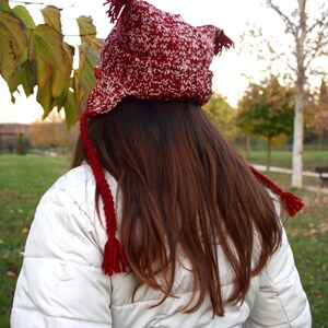 Cappello Invernale Da Donna In Lana Con Motivo Floreale – Berretto Caldo E Pieghevole, Taglia Unica 56-58 Cm - 4